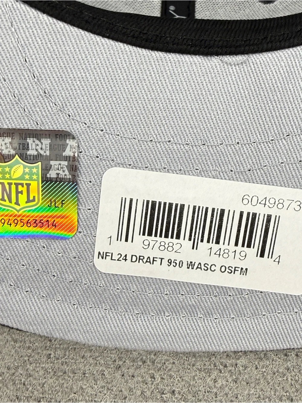 New Era Washington Commanders Hat NFL Draft 9Ffity Snapback Graphite Side Patch